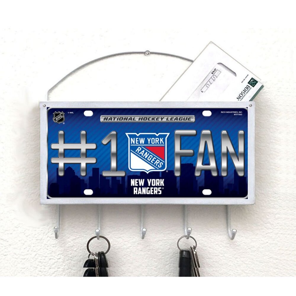 New York Rangers Mail Organizer, Mail Holder, Key Rack, Mailbox, NHL